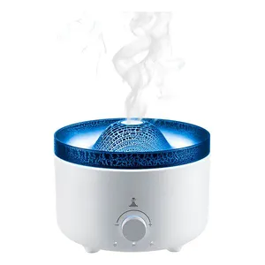 Umidificador de Ar Difusor Aromatizador Efeito Vulcão com Névoa Relaxante e Luzes