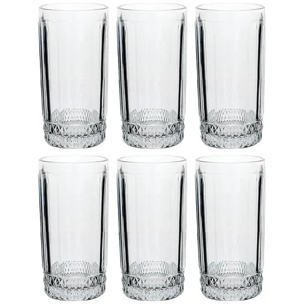 Conjunto de Copos Altos L`Hermitage Splendor 360 ml - 6 Peças Transparente