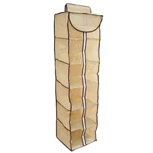 Organizadr Sapateira Dobravel Anti Poeira Grande ivel Com Ziper ical 6 Divisorias Cabideiro De Porta Guarda Roup