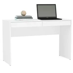 Mesa para Computador ou Escritório Lindóia com 2 Gavetas Politorno Branco
