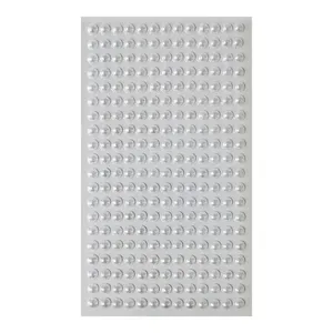Cartela Pedra Adesiva Meia Perola 6mm Branco