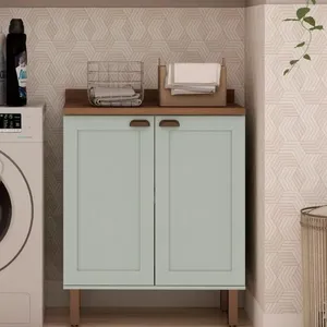 Balcão De Cozinha Genialflex Iluminata 2 Pt S/ Tampo Hortelã
