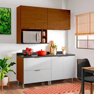 Cozinha Completa Rubi com 6 Portas 2 Gavetas e 4 Prateleiras Bartira n/a