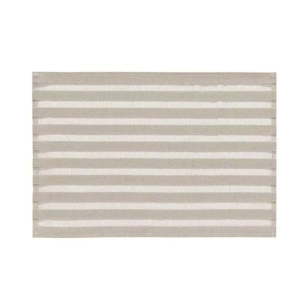 Jogo Americano Copa e Cia Trama Sintética Design Rayas Taupe Bege 30x45cm 1 Peça