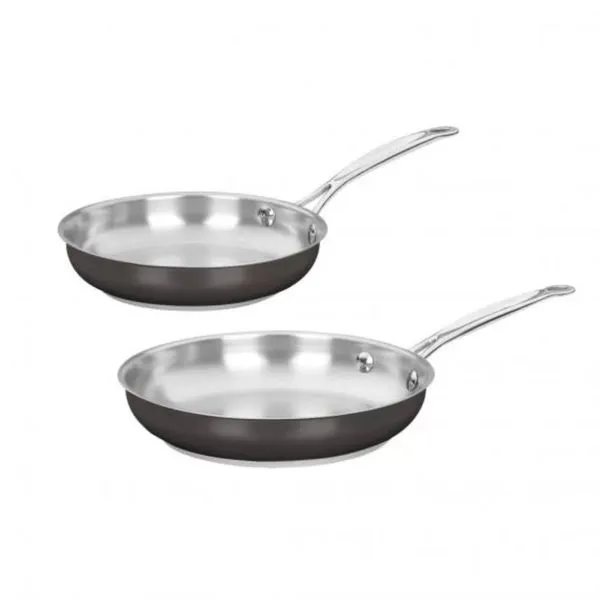 CONJUNTO CUISINART FRIGIDEIRA 2 PEÇAS 20 E 25CM EM AÇO INOX BSC722-810