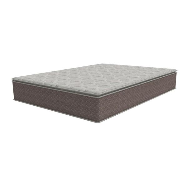 Colchão de Casal Berlim com Pillow Top e Molas Ensacadas 30x138x188 cm Umaflex Castanho com Branco