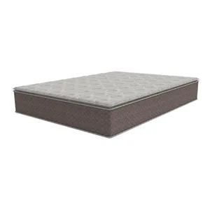 Colchão de Casal Berlim com Pillow Top e Molas Ensacadas 30x138x188 cm Umaflex Castanho com Branco