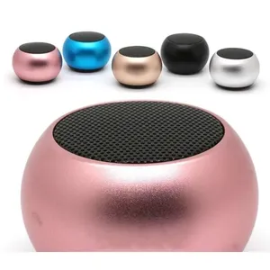 Mini Caixa De Som Bluetooth Bolinha Metal Rosa
