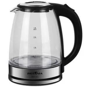Chaleira Elétrica Britânia BCH11 Glass 1,8 L Preto com Transparente / 220V
