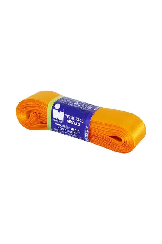Fita de Cetim Nº05 22mm Peça com 10m Laranja Cerâmica