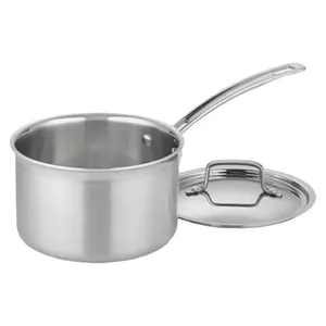 PANELA CUISINART MUTICLAD PRO TRIPLE PLY EM AÇO INOX 3 LITROS COM TAMPA MCP193-18N
