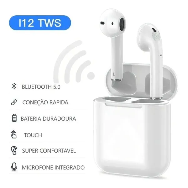Fone de Ouvido I12 Potência Fitness Compra Protegida