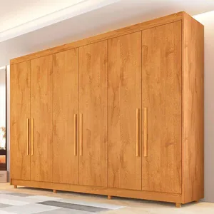 Guarda-Roupa Casal Europa Palermo com 6 Portas e 6 Gavetas Peroba