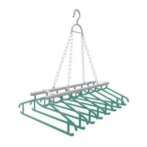 Mini Varal para Camisas LAV3819 em Plástico FlashLimp Cinza com Verde