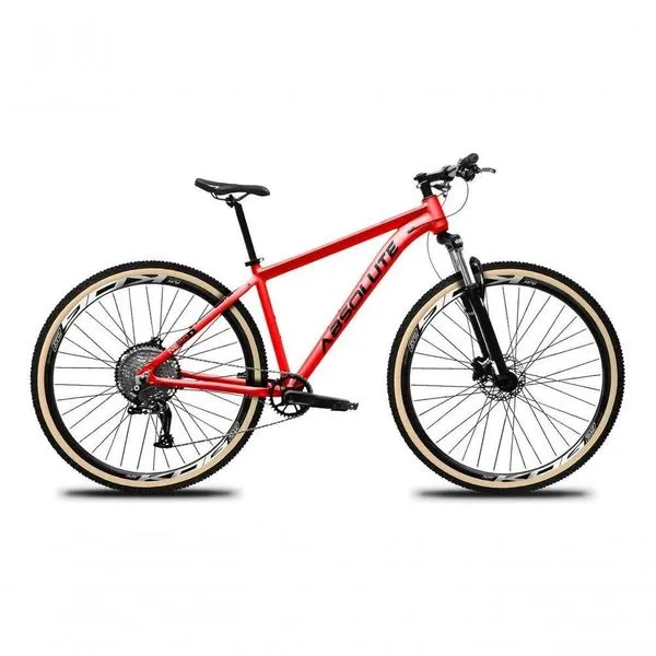 Bicicleta Aro 29 Absolute Nero 5 12v Hollowtech Freio Hidráulico K7 Garfo Trava No Guidão vermelho 21