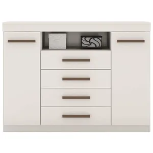 Cômoda Recife com 2 Portas e 4 Gavetas Demóbile Branco
