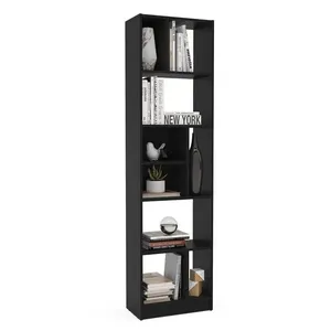 Estante de Livros Politorno Piratini Alta 9 Prateleiras 178cm Preto