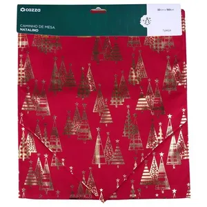 Toalha de Mesa Natal 150cm Cazza Toalha Mesa Natal 150cm Cazza
