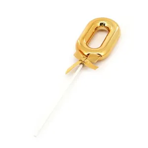 Topper Bolo Le Dourado Número 0
