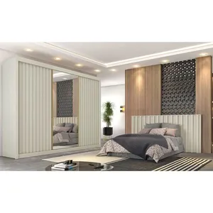 Guarda-Roupa Europa Grécia com Espelho 3 Portas 6 Gavetas 226cm Off White
