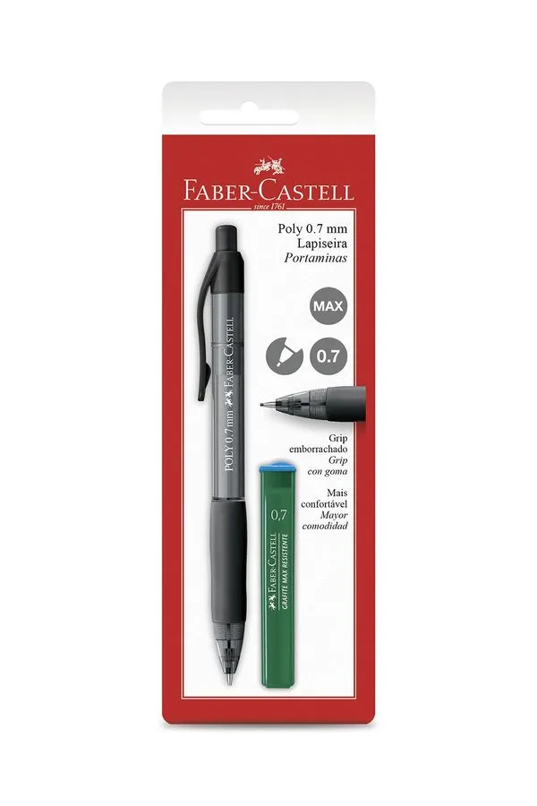 Lapiseira Faber-Castell Poly Mix 0.7mm Coress Preto