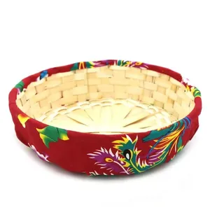 Cesta de Palha Forrada Play&Fun 26x6,5cm