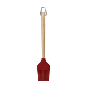 PINCEL KITCHENAID COM CERDAS EM SILICONE VERMELHO E CABO DE BAMBU 22CM KQR733OHERE