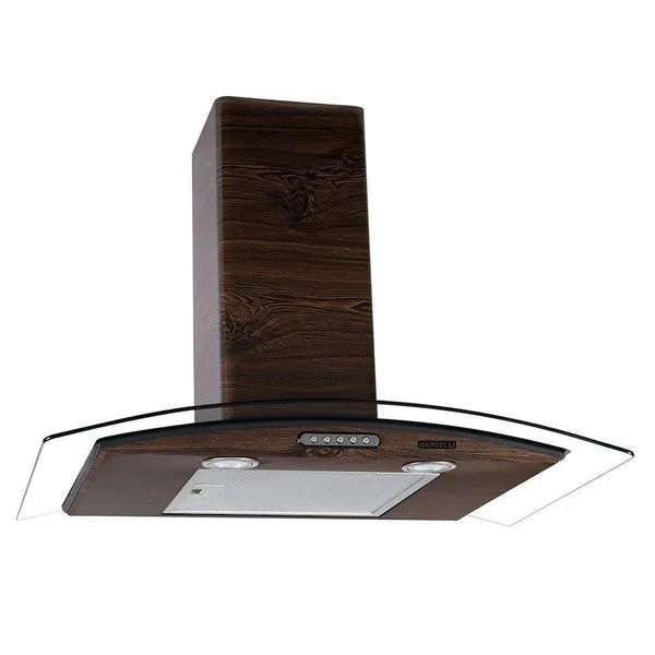 Coifa De Parede 75cm Vidro Curvo Slim Nardelli 110V