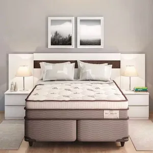 Cama Box Queen Size Ortobom New Magestic com Molas Ensacadas Marrom/Cinza