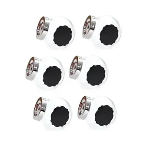 Pote Redondo de Vidro para Lembrancinhas Transparente 180ml com Tampa e Lousa 6 Unidades