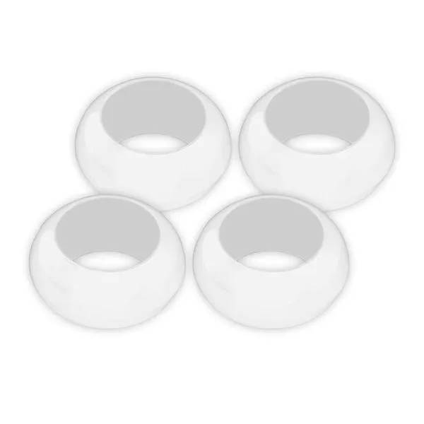 Kit Argola para Guardanapo Le Wood Branco 4 Unidades UNICA