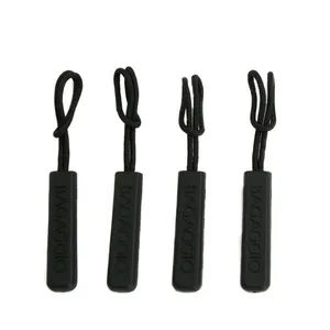 Puxador de zíper avulso- 4 Pecas Preta U / Preto