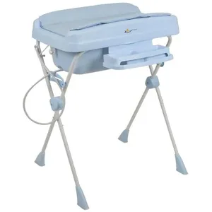 Banheira De Bebê Com Trocador Burigotto Millenia + Baby Blue Azul
