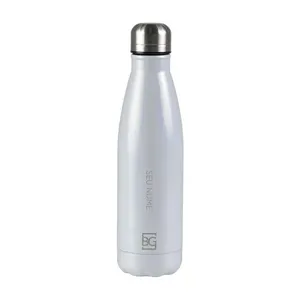 Garrafa Térmica Glitter Dual 500ml Perolada U / Branco