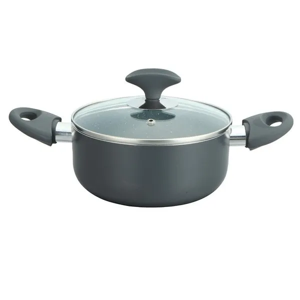 Caçarola Revestimento Cerâmica 18cm Casa do Chef Cinza