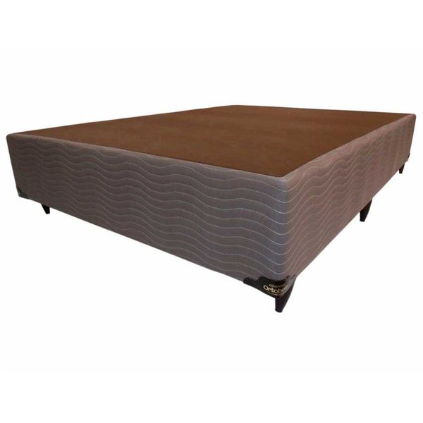Base Box para Colchão de Casal Ortobom New Magestic 41x138x188cm Marrom