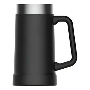 Caneca Térmica 710ml – Bebida Sempre na Temperatura Ideal Aço Inox Lisa Suco | Preta