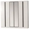 Guarda Roupa Casal Bartira Monte Rei 6 Portas 6 Gavetas com Espelho 238 cm Largura Branco com Grafite