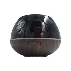 Difusor De Aromas Led Base De Madeira Marrom