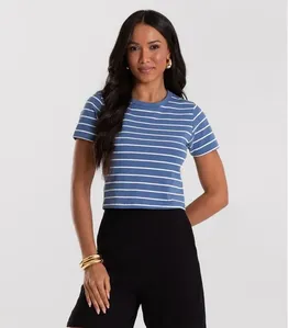 Blusa Feminina em Cotton Leve Rovitex Azul P