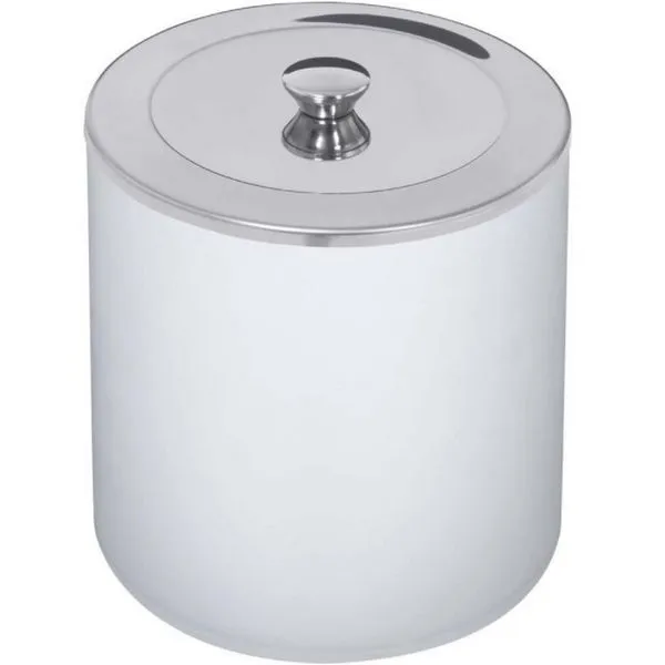 Lixeira Tramontina com Tampa Útil em Polipropileno e Inox - 5 L Branco