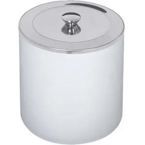 Lixeira Tramontina com Tampa Útil em Polipropileno e Inox - 5 L Branco