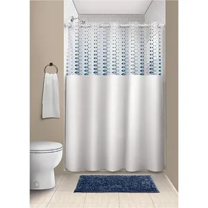 Cortina Box 135x200cm PVC Plast Leo Geométrico com Ilhós