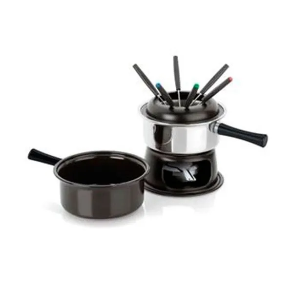 Aparelho de Fondue Forma Lugano Duo 13 Peças Preto