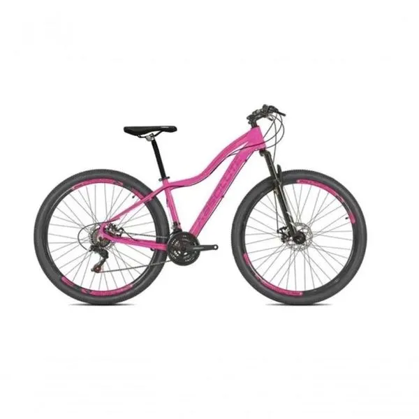 Bicicleta Aro 29 Absolute Hera Feminina 27v K7 Alumínio Freio A Disco Garfo Suspensão Rosa 17