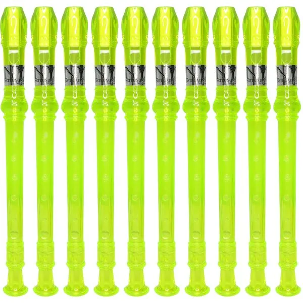 Kit 15 Flautas Doce Germânica Verde Translucida FL 20G G NY