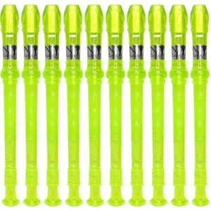 Kit 15 Flautas Doce Germânica Verde Translucida FL 20G G NY