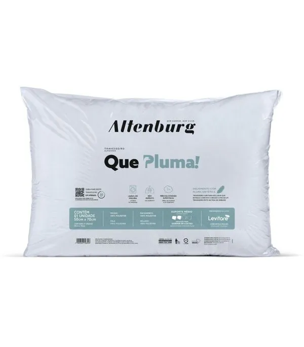 Travesseiro Toque De Plumas Antialérgico Altenburg Branco UN / Branco