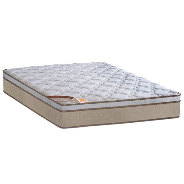 Colchão Super King Sleep Revolution com Molas Ensacadas e Euro Pillow 27x193x203 cm Castor Branco com Bege