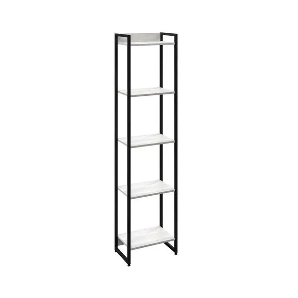 Estante Dynamica 45x30x187cm C/05 Prateleiras Snow / Est.preta Snow / Est.preta